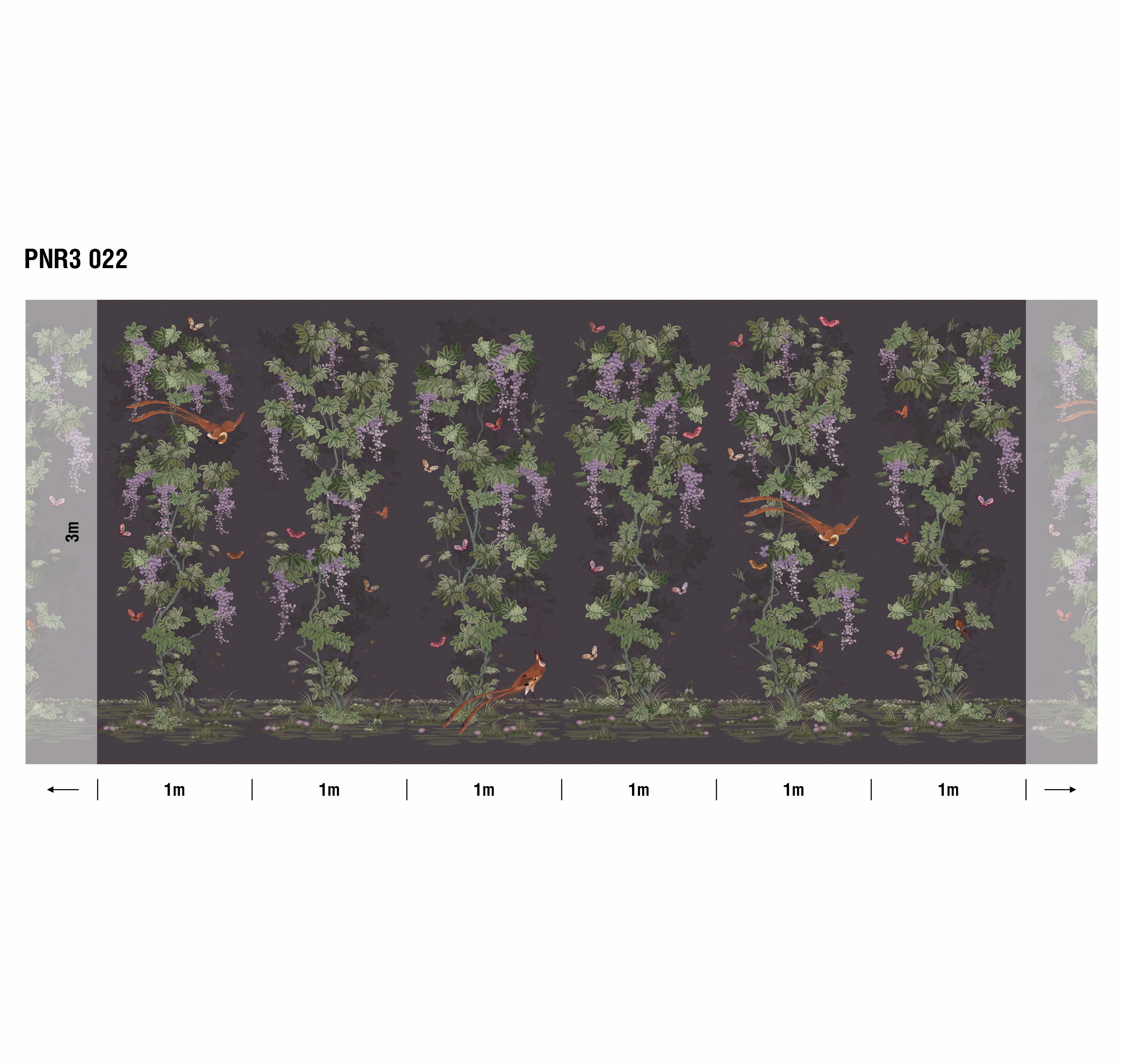 Панно Loymina Панорама Шинуазри: райский сад PNR3 022 3×1 Панно Loymina Панорама Шинуазри: райский сад PNR3 022 3×1